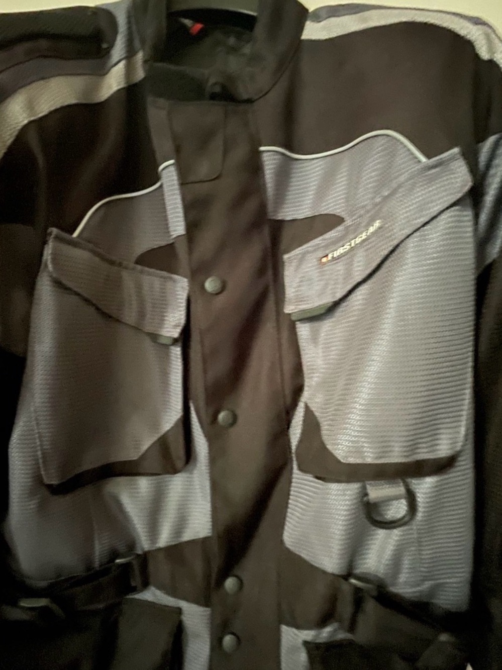 Men's Black and Gray Motorcycle Jacket - Firstgear-Inspired
